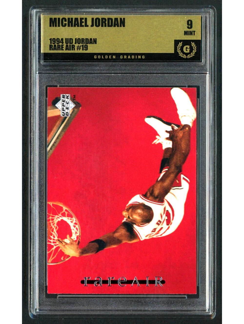1994 Upper Deck MJ Rare Air #19 Michael Jordan Bulls HOF Graded Mint 9
